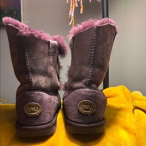EMU Australia Purple Suede Shearling Boots